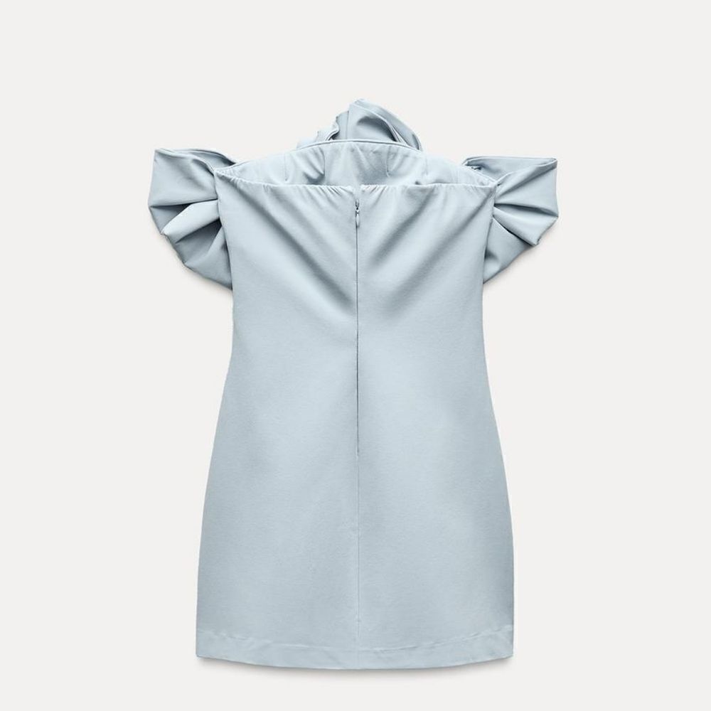 NWT ZARA STRAPLESS BOW DRESS - Picture 14 of 17
